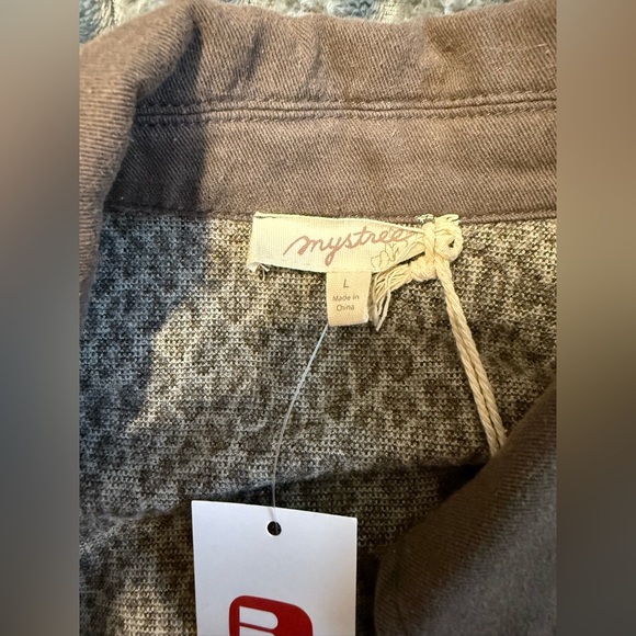 Buckle mystree pieced leopard denim Jacket - Picture 7 of 9